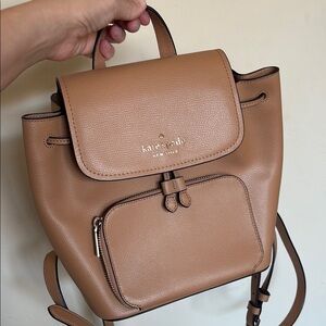 Kate Spade Tan Leather Backpack